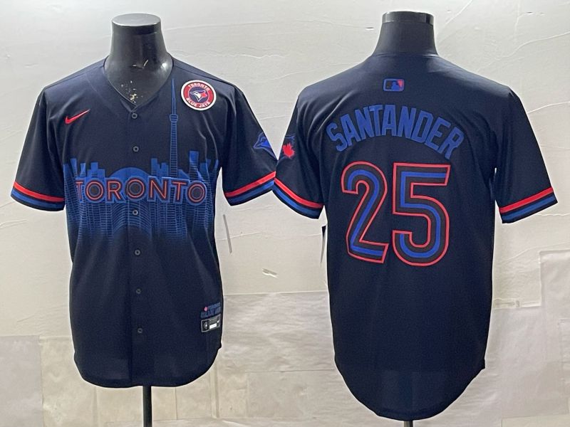 Men 2025 Nike Toronto Blue Jays #25 Santander black Game MLB Jersey 01->toronto blue jays->MLB Jersey